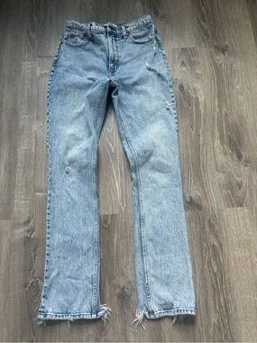 Abercrombie & Fitch High-Rise Light Blue Distressed Jeans